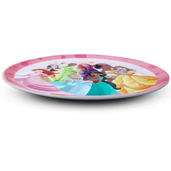 Prato Raso Infantil Disney Princesas Meninos Melamine 20cm - Yangzi Imagem de Prato Raso Infantil Disney Princesas Meninos Melamine 20cm