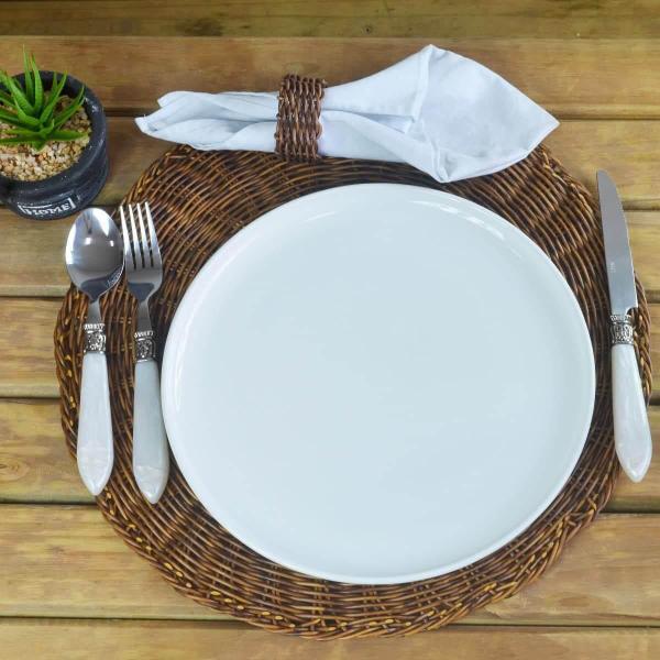 Prato Raso Jantar Porcelana 27Cm - Pracaza Imagem de Prato Raso Jantar Porcelana 27Cm