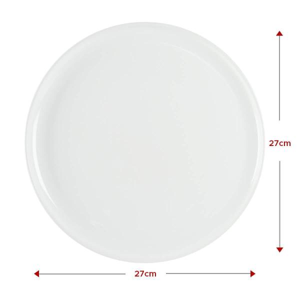 Prato Raso Jantar Porcelana 27Cm - Pracaza Imagem de Prato Raso Jantar Porcelana 27Cm