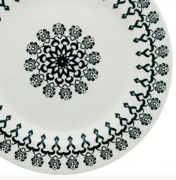 Prato Raso Mesa Folk 24 cm - Oxford Porcelanas Imagem de Prato Raso Mesa Folk 24 cm - Oxford Porcelanas