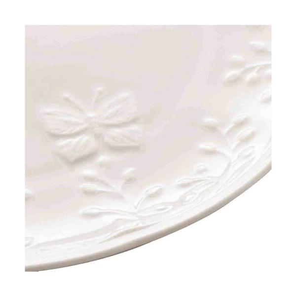 Imagem de Prato Raso Porcelana 27cm 8516 Branca Butterfly Flower Lyor