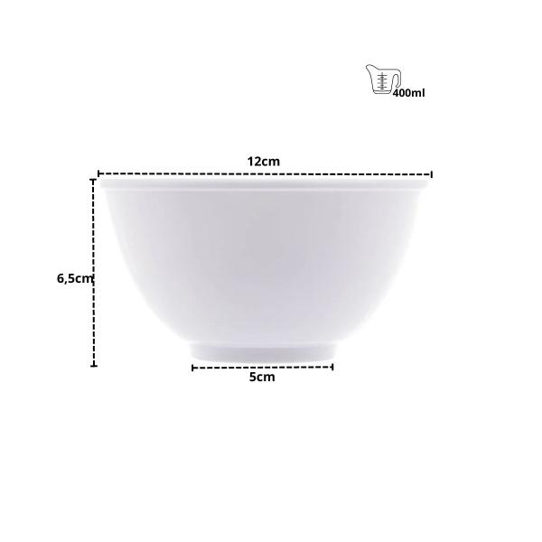 Prato Raso, Sobremesa, Bowls Melamina Branca 24pç Milão - Lyor Imagem de Prato Raso, Sobremesa, Bowls Melamina Branca 24pç Milão