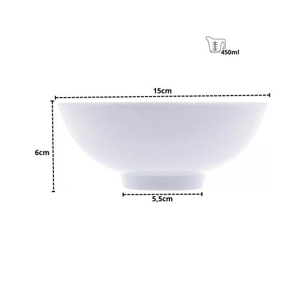 Prato Raso, Sobremesa, Bowls Melamina Branca 24pç Milão - Lyor Imagem de Prato Raso, Sobremesa, Bowls Melamina Branca 24pç Milão