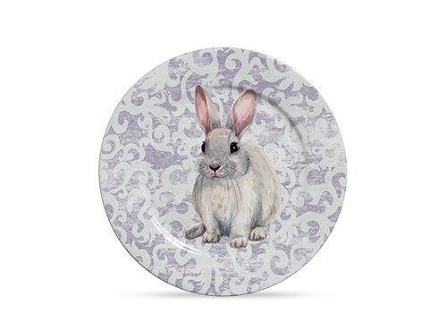 Imagem de Prato Raso Sweet Easter Roxo Páscoa Scalla Cerâmica 27cm