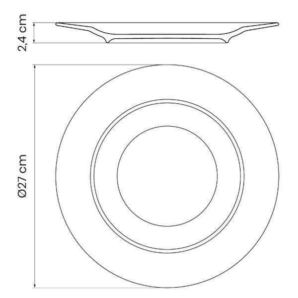 Imagem de Prato Raso Tramontina Ingrid 27cm Porcelana