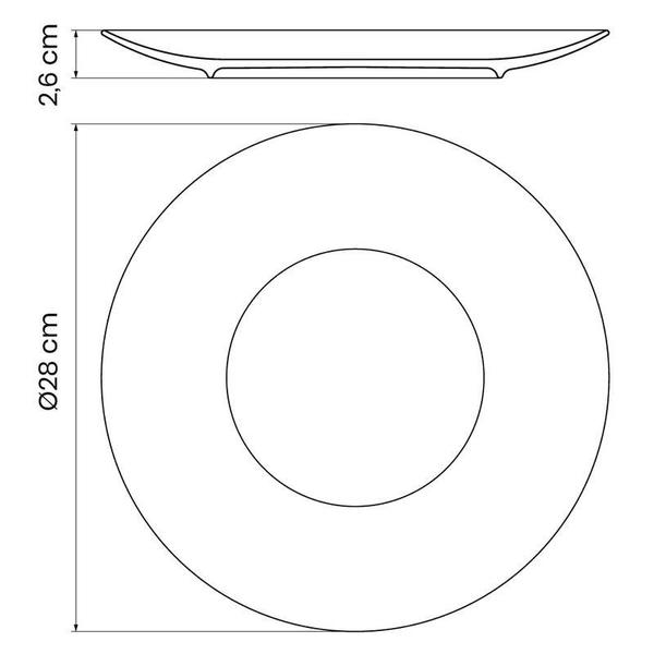 Imagem de Prato raso tramontina sophia em porcelana 28 cm