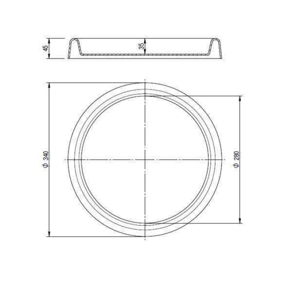 Imagem de Prato Redondo para Vaso 30 4,5cm x 34cm Japi