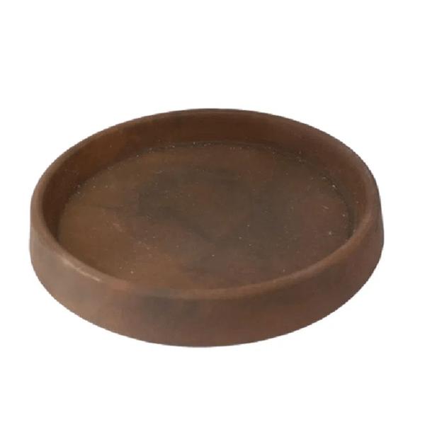 Prato Redondo Para Vaso 30 Aço Corten - Japi Imagem de Prato Redondo Para Vaso 30 Aço Corten - Japi
