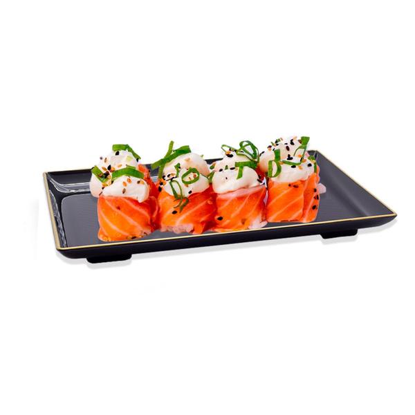 Imagem de Prato Retangular para Sushi Sashimi Hot Roll Kakuzara