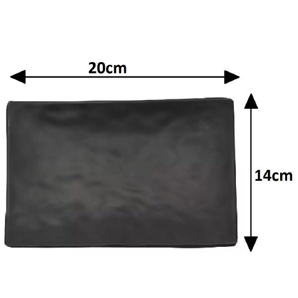 Prato Retangular Raso Oriental em Melamina Preto 20cm - Riodeouro Imagem de Prato Retangular Raso Oriental em Melamina Preto 20cm