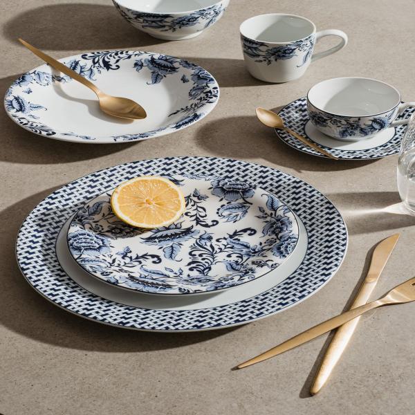 Prato Sobremesa 19 cm Porcelana Schmidt - Dec. Tamandaré 2402 Imagem de Prato Sobremesa 19 cm Porcelana Schmidt - Dec. Tamandaré 2402