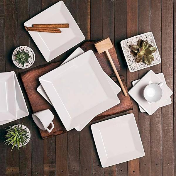 Imagem de Prato Sobremesa 20cm Lanche Mesa Posta Quartier White Oxford