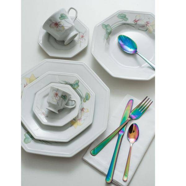Prato Sobremesa 20cm Porcelana Schmidt - Dec. Encanto E373 Imagem de Prato Sobremesa 20cm Porcelana Schmidt - Dec. Encanto E373