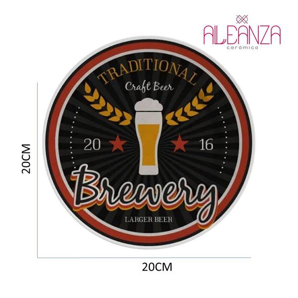 Imagem de Prato Sobremesa Cerâmica Beer Brewery Cerveja Alleanza 2ª Linha