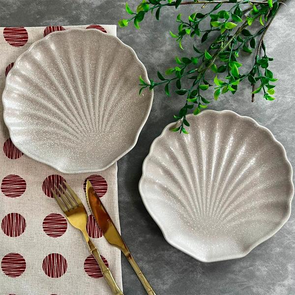 Imagem de Prato Sobremesa Cerâmica Stoneware Ocean Linho 19,5cm - 1pc