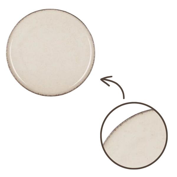 Prato Sobremesa de Cerâmica 21cm Coup Vanilla 1ª Linha Alleanza Imagem de Prato Sobremesa de Cerâmica 21cm Coup Vanilla 1ª Linha Alleanza