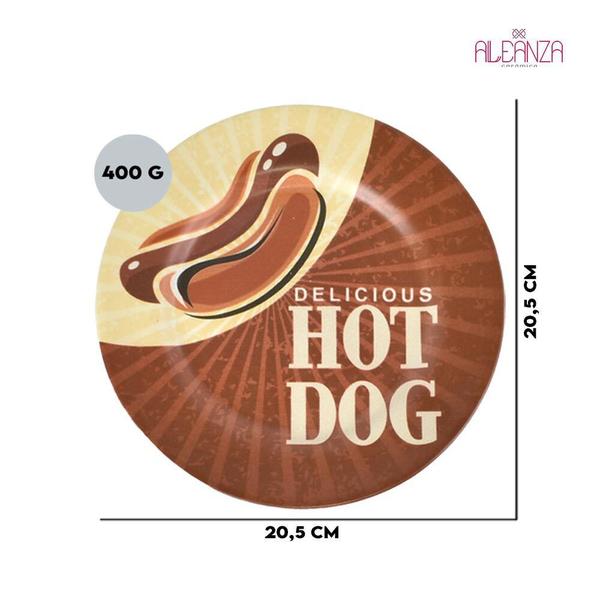 Imagem de Prato Sobremesa Hot Dog Plus Cerâmica Alleanza 20,5cm 1ªL