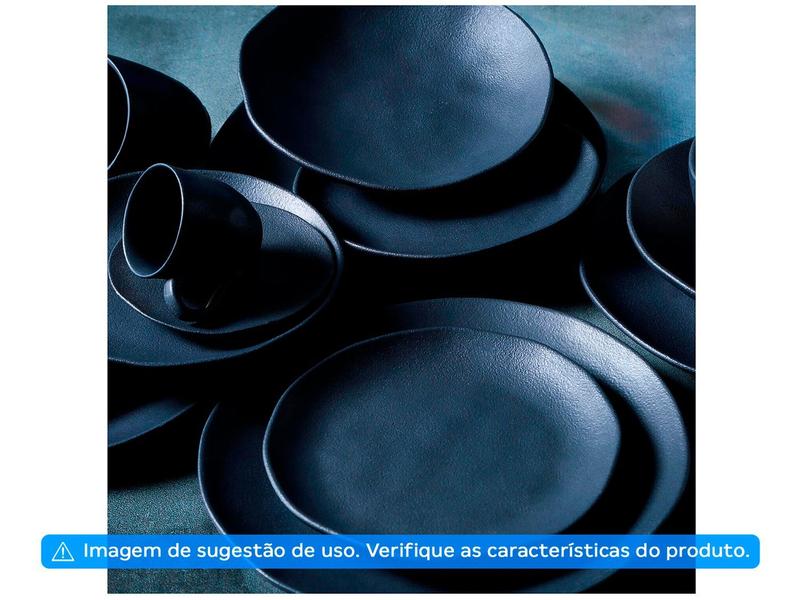 Prato Sobremesa Organico Preto Matte Porto Brasil 195 Cm