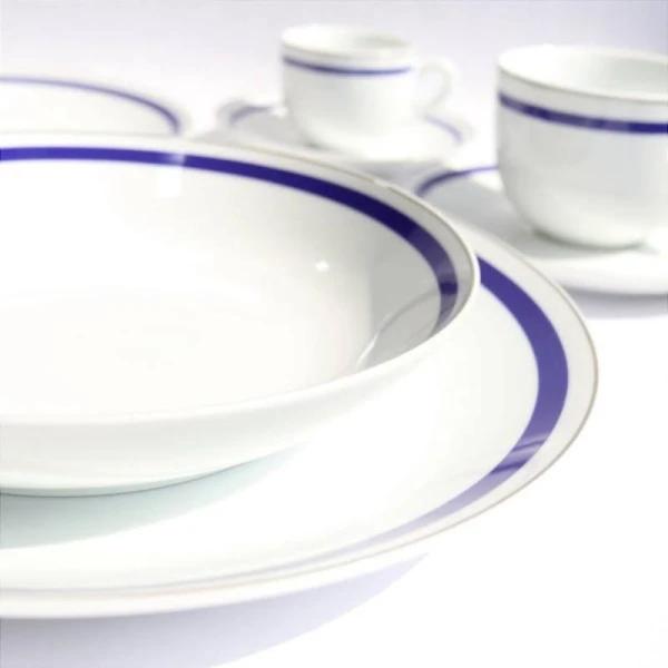 Imagem de Prato Sobremesa Porcelana Filete Ouro Legacy 19cm 6un LHermitage