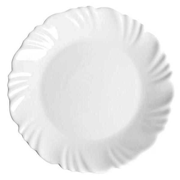 Prato Sobremesa Raso Opaline Temperado Pétala 19,5Cm Duralex - Nadir Figueiredo Imagem de Prato Sobremesa Raso Opaline Temperado Pétala 19,5Cm Duralex
