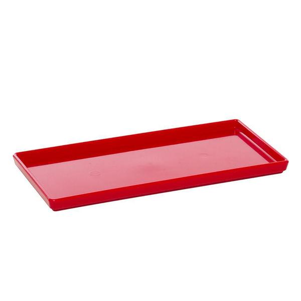 Imagem de Prato Square Vemplast 13,5X27 Tropical Vermelho