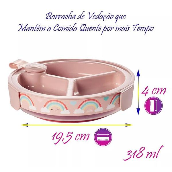 Prato Térmico Infantil Com Ventosa E Divisórias Menino Menina - Plasútil Imagem de Prato Térmico Infantil Com Ventosa E Divisórias Menino Menina - Plasútil