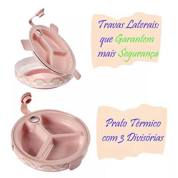 Prato Térmico Infantil Com Ventosa E Divisórias Menino Menina - Plasútil Imagem de Prato Térmico Infantil Com Ventosa E Divisórias Menino Menina - Plasútil