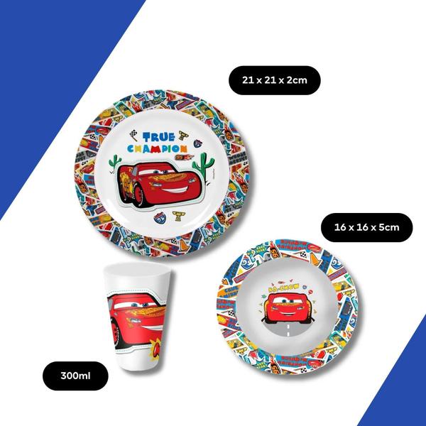 Prato Tigela E Copo Jogo Infantil Refeiçao Mcqueen Carros - Yangzi Imagem de Prato Tigela E Copo Jogo Infantil Refeiçao Mcqueen Carros