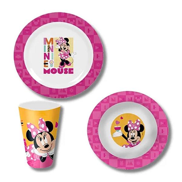 Prato Tigela E Copo Jogo Infantil Refeiçao Minnie Disney - Yangzi Imagem de Prato Tigela E Copo Jogo Infantil Refeiçao Minnie Disney
