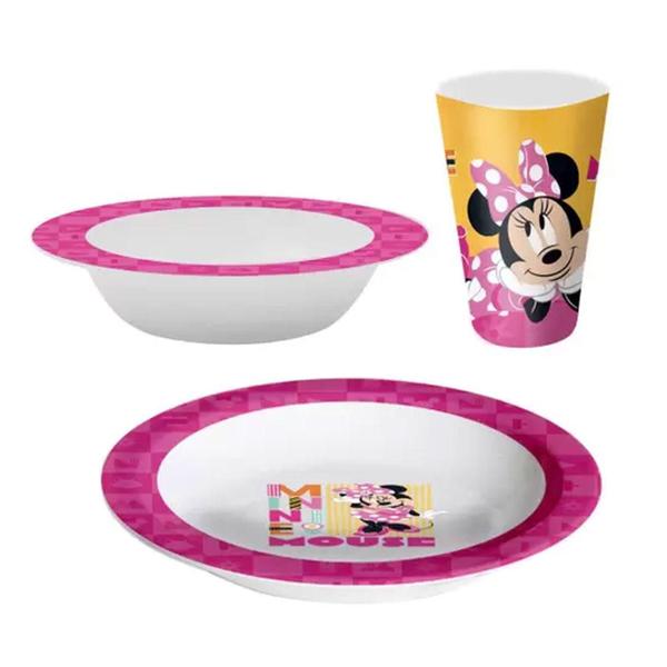 Prato Tigela E Copo Jogo Infantil Refeiçao Minnie Disney - Yangzi Imagem de Prato Tigela E Copo Jogo Infantil Refeiçao Minnie Disney