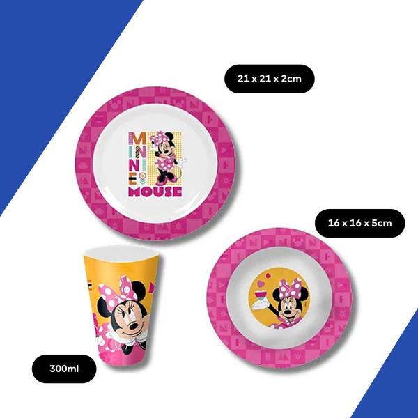 Prato Tigela E Copo Jogo Infantil Refeiçao Minnie Disney - Yangzi Imagem de Prato Tigela E Copo Jogo Infantil Refeiçao Minnie Disney