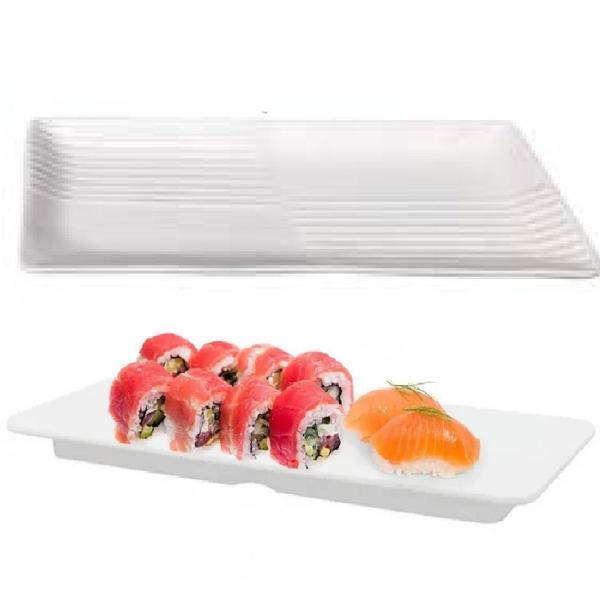 Imagem de Prato Travessa Melamina Comida Japonesa Servir 20cm Sushi