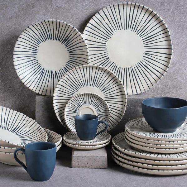 Imagem de Pratos de Sobremesa Bio Stoneware Elemento Porto Brasil 6 Pç