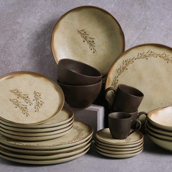 Imagem de Pratos Sobremesa Bio Stoneware Nativa Porto Brasil 6 Unid