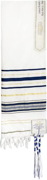 Imagem de Prayer Shawl Holy Land Market Navy New Covenant para adultos