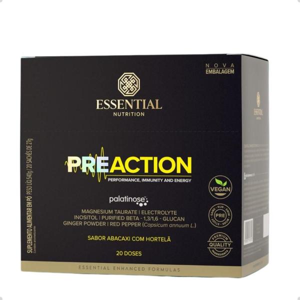 Imagem de Pre-Action Energy Drink 27g (540g) 20 Unidades Essential