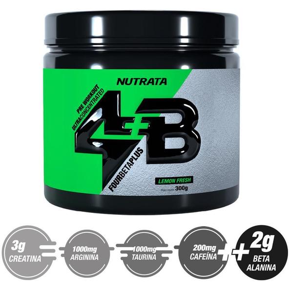 Imagem de Pré Treino 4B - Limão - Four Beta Plus - Nutrata - 300G