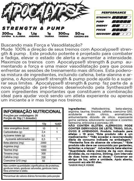 Pre Treino Apocalypse Synthesize Pote 150G Açaí Com Guaraná Imagem de Pre Treino Apocalypse Synthesize Pote 150G Açaí Com Guaraná