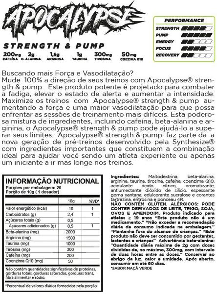 Imagem de Pre Treino Apocalypse Synthesize Pote 150g Citrus Punch