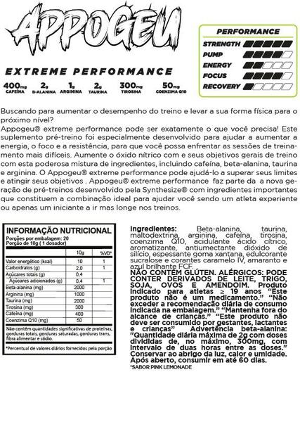 Imagem de Pre Treino Appogeu Synthesize 150g Pote Citrus Punch