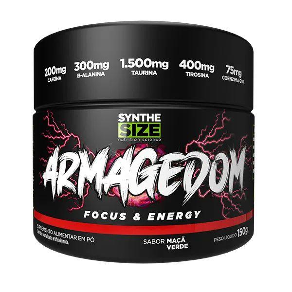 Pre Treino Armagedom Synthesize 150g Maçã-Verde Imagem de Pre Treino Armagedom Synthesize 150g Maçã-Verde