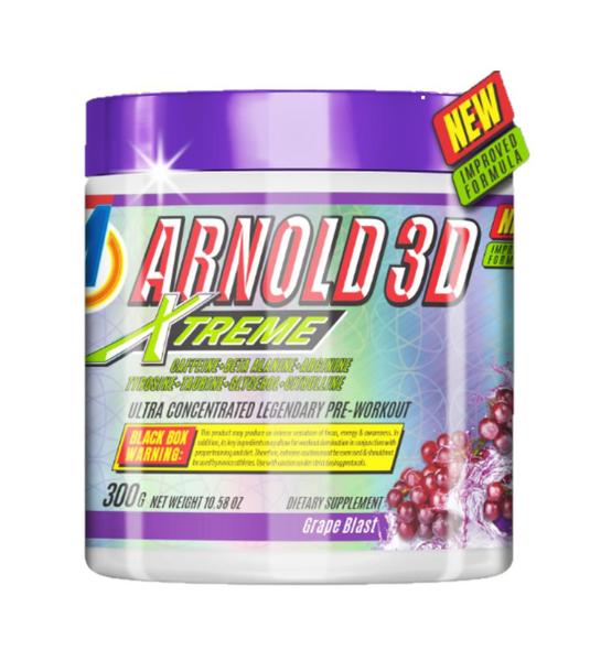 Pre Treino Arnold 3D Xtreme 300g - Arnold Nutrition Imagem de Pre Treino Arnold 3D Xtreme 300g - Arnold Nutrition