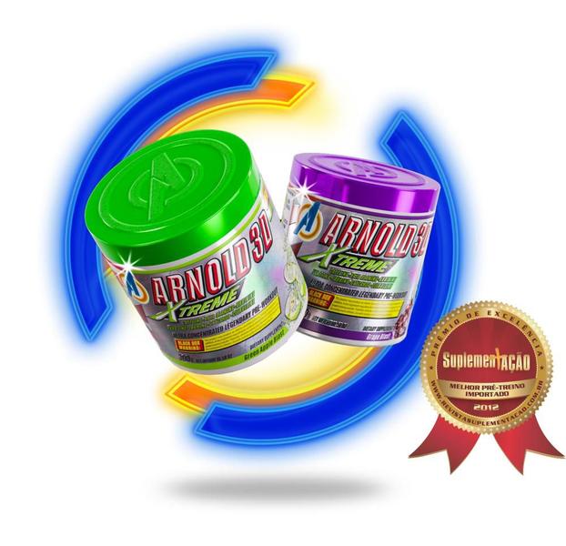 Pre Treino Arnold 3D Xtreme 300g - Arnold Nutrition Imagem de Pre Treino Arnold 3D Xtreme 300g - Arnold Nutrition
