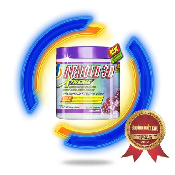 Pre Treino Arnold 3D Xtreme 300g - Arnold Nutrition Imagem de Pre Treino Arnold 3D Xtreme 300g - Arnold Nutrition