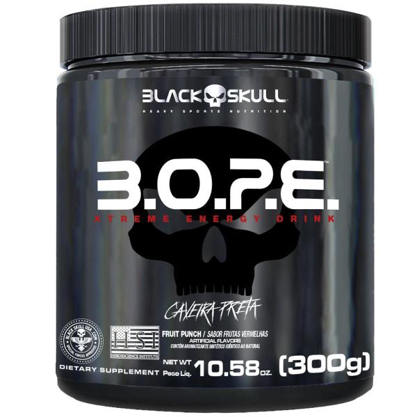 Pré Treino B.O.P.E Extreme Energy 300G - Black Skull Imagem de Pré Treino B.O.P.E Extreme Energy 300G - Black Skull