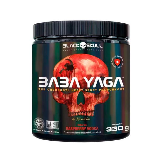 Imagem de Pré-Treino Baba Yaga Goodvito 330g Sabor Raspberry Black Skull