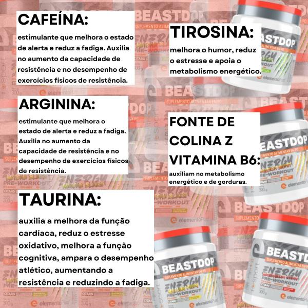 Imagem de Pré treino Beastdop Energy Drink 300g Elemento puro