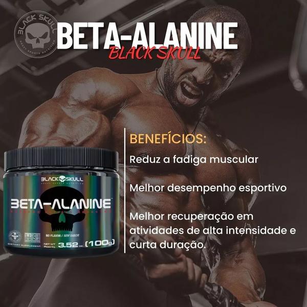 Imagem de Pré-treino Beta Alanina Black Skull Pote 100g