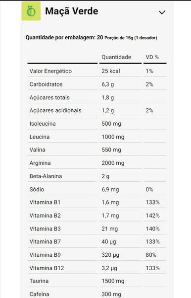 Imagem de Pre Treino Bifasico Pre Workout Original Sabor Maça Verde 300g Dux Nutrition