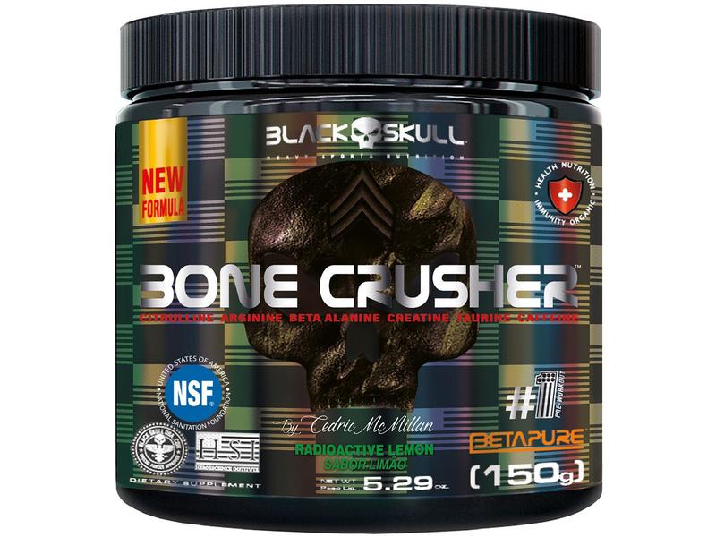 Pré-Treino Black Skull By Cedric McMillan 150g - Limão Imagem de Pré-Treino Black Skull By Cedric McMillan 150g